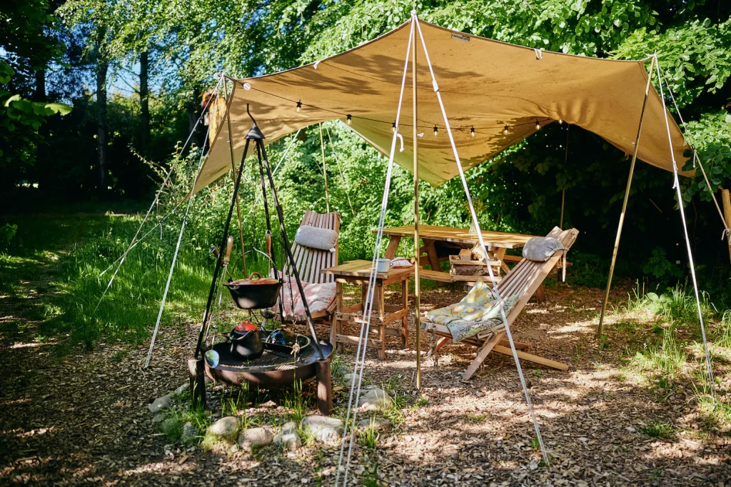 Afslapning i naturen på Tiki Camp på Langeland