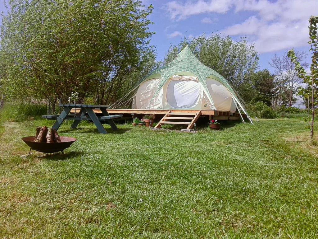 Bondegårdsferie i glamping telt glampingteltet 