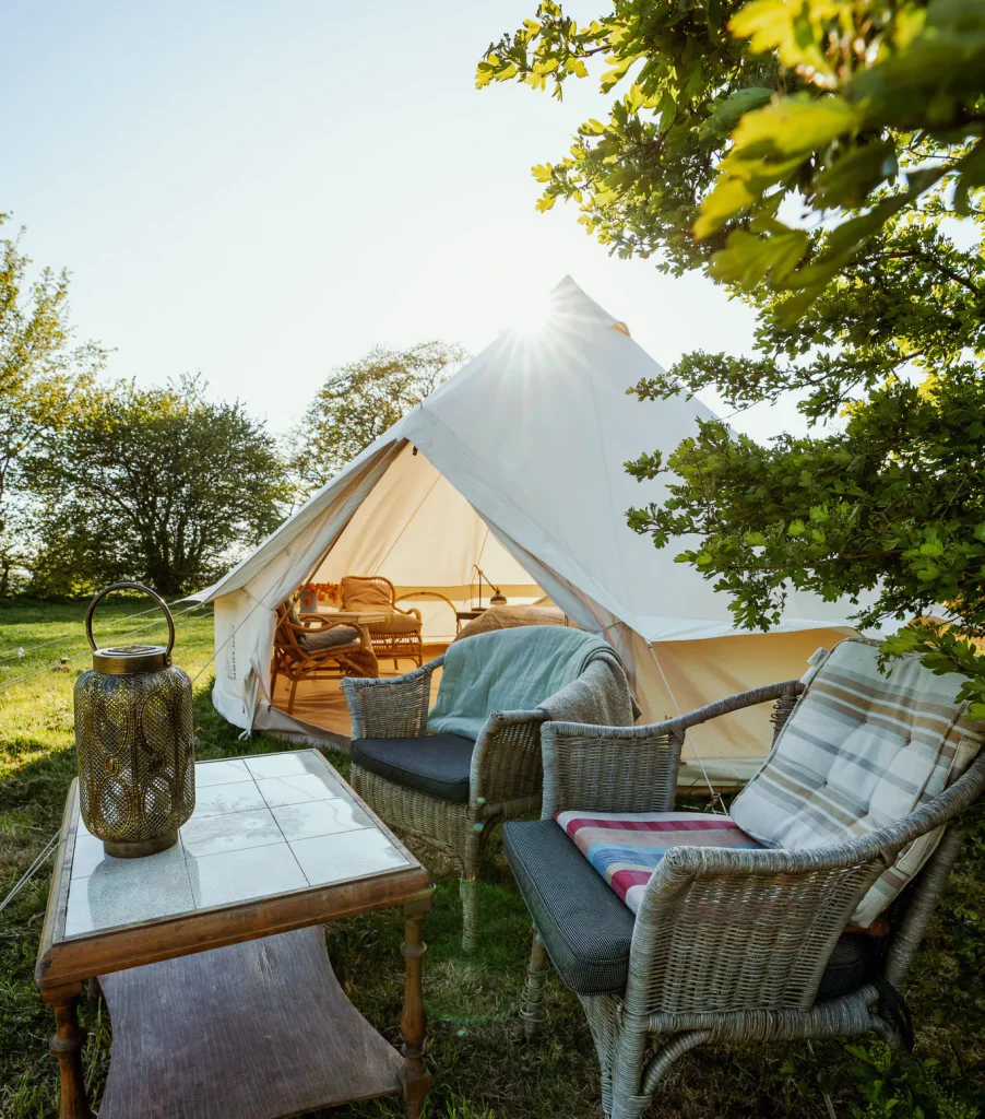 Glamping hos Camønogaarden på Sjælland