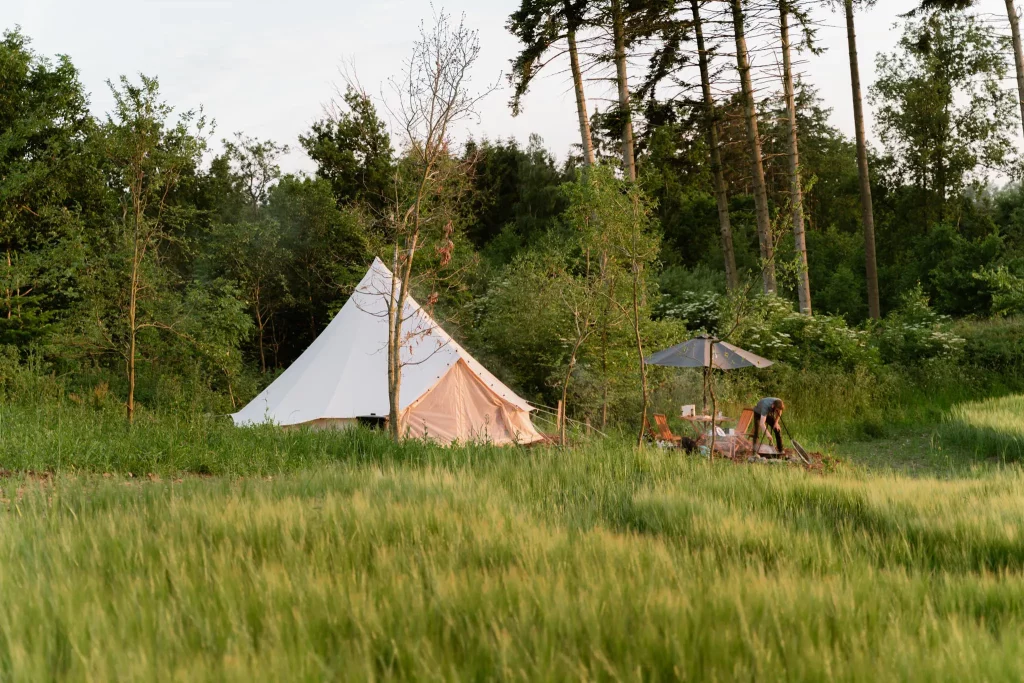 Glamping i Eg på Kimmersøgaard på Sjælland